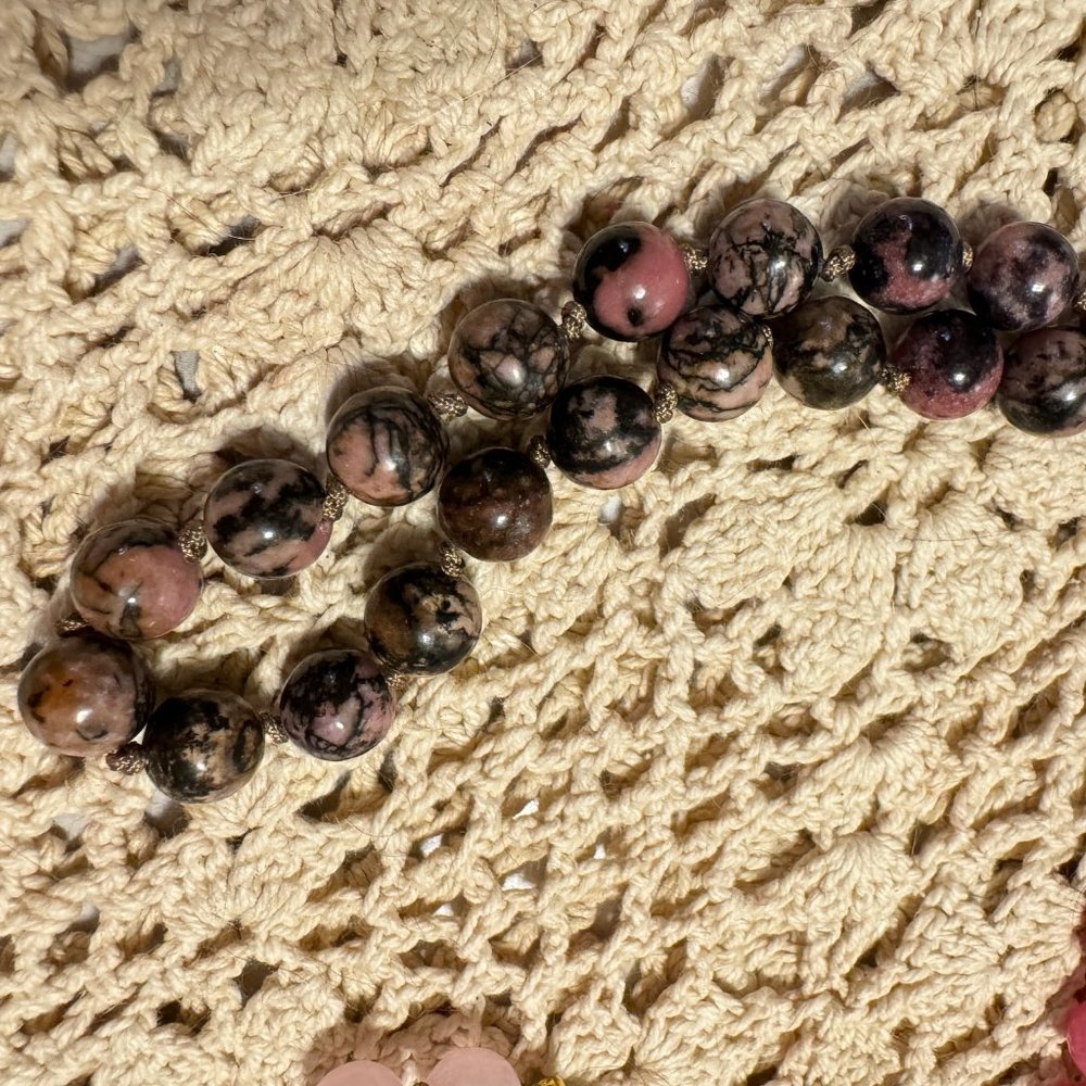 PINK OMBRE Handmade Semi Precious 8mm Gemstone 108 Bead Mala Necklace - Picture 5 of 14